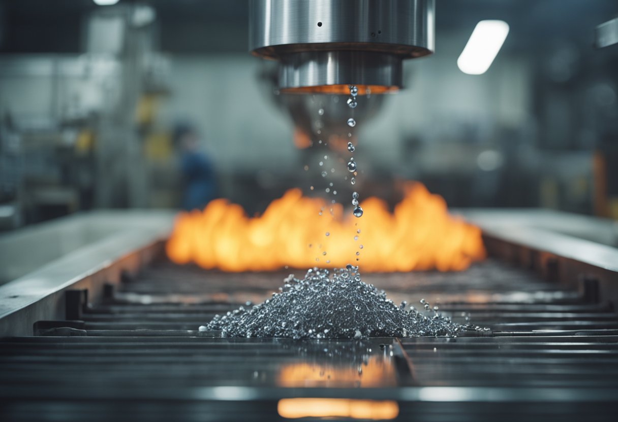 Molten plastic flows into a steel mold in a Chinese factory, creating a precise shape